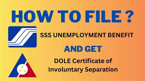 dole certification for sss unemployment benefit